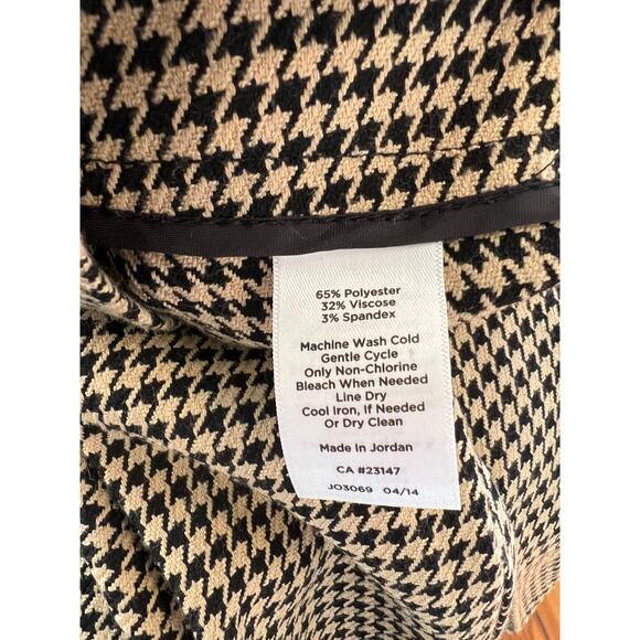 Talbots black and tan houndstooth pants 2 - Picture 7 of 7